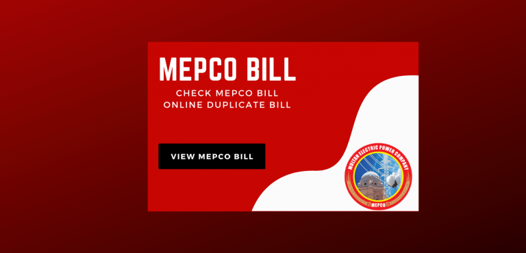 MEPCO Bill Online – Download & Print