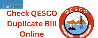 QESCO BILL - Check Your Duplicate Quetta Bill Online