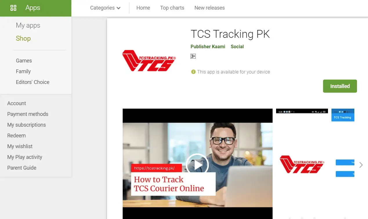 tcs tracking app download